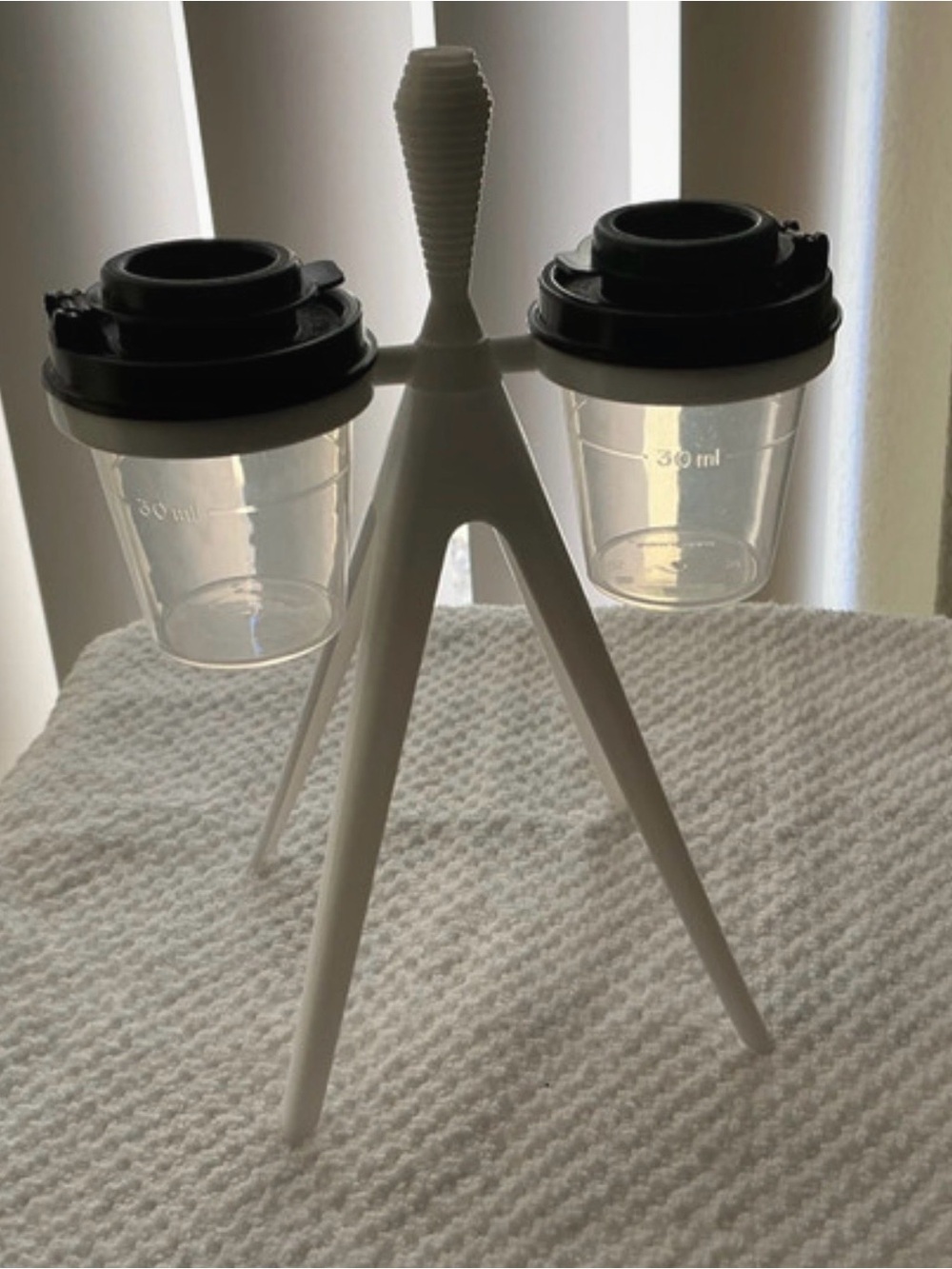 vintage Tupperware Atomic / Millionaire Line Salt & Pepper Shaker Set with a Tri